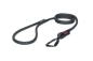 Preview: klassische Hundeleine TWIST - L - 115cm - schwarz mit silber Punkten